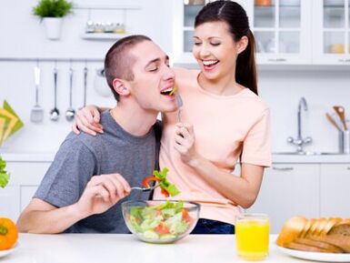 Food increases male effectiveness